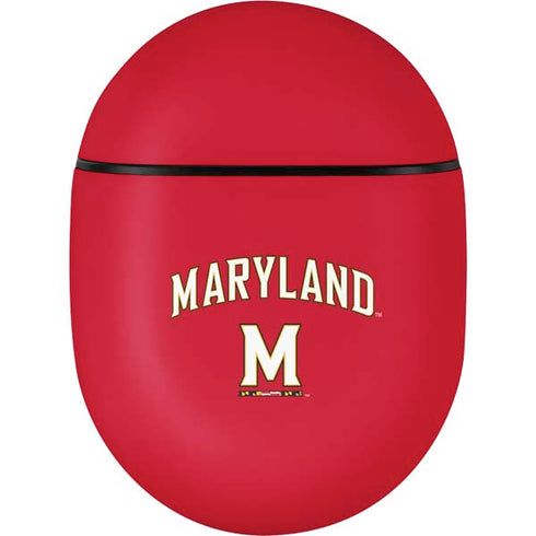 University of Maryland Collegiate Text Red Google Pixel Buds Skin